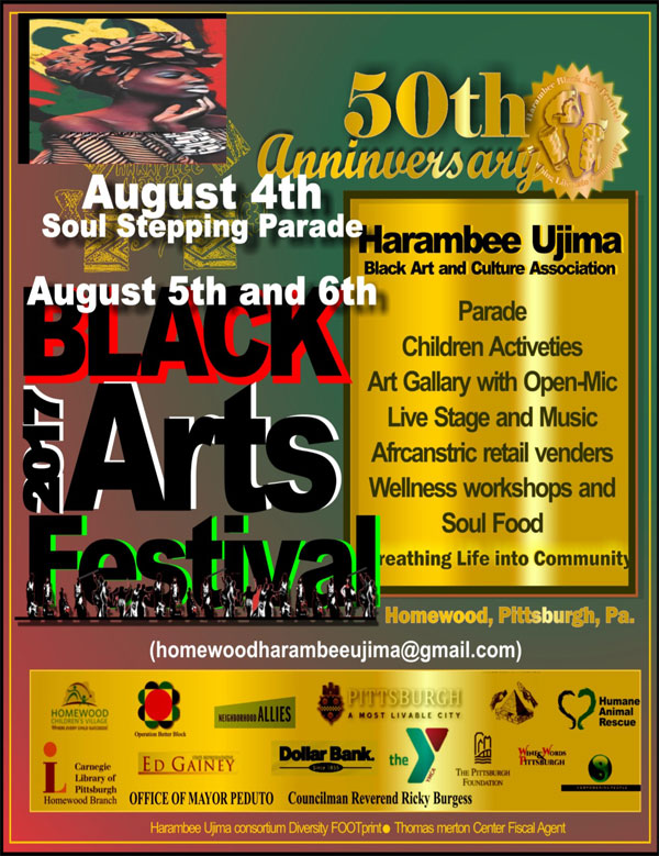2017 Black Arts Festival | August 5th & 6th in Homewood | 50th Anniversary!