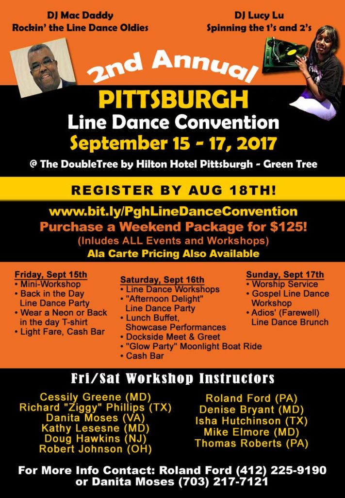 2nd Annual Pittsburgh Line Dance Convention | September 15 - 17, 2017