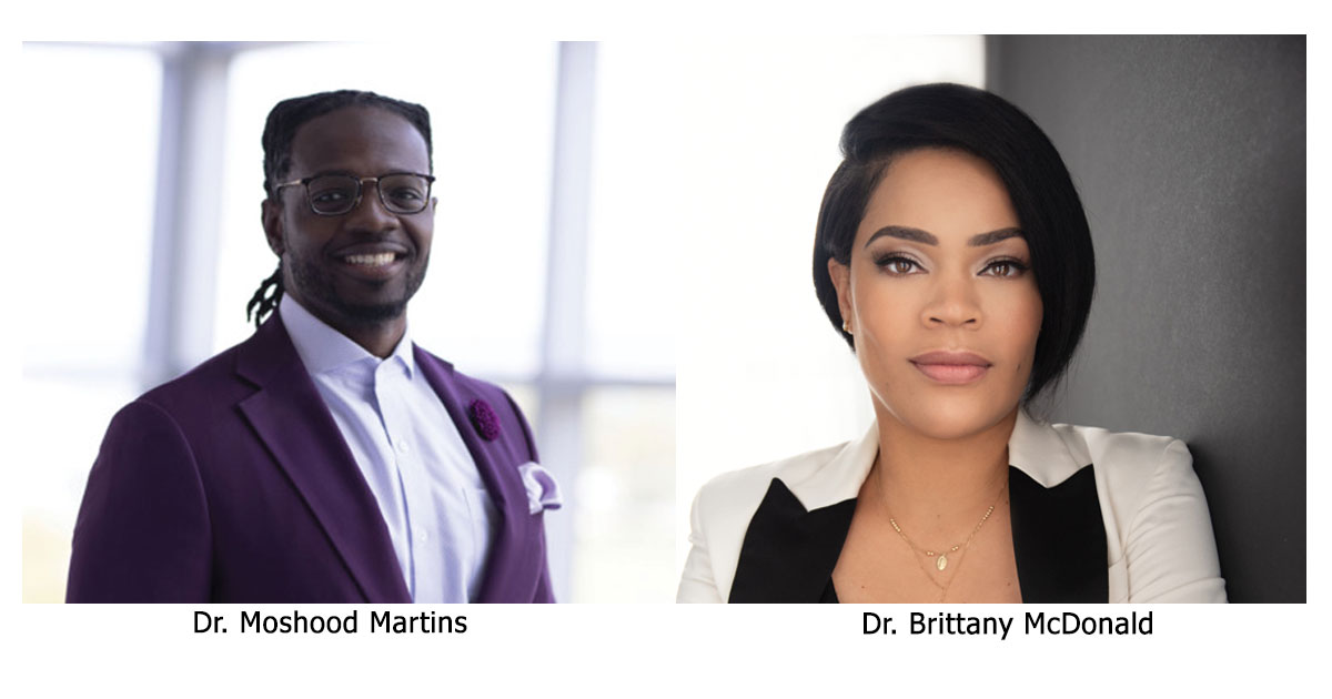 Dr. Brittany McDonald and Dr. Moshood Martins